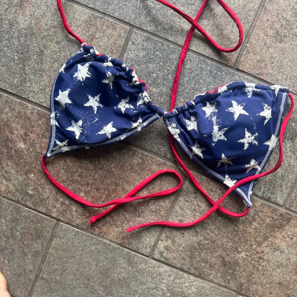 Stars and Stripes Reversible  Bikini Top